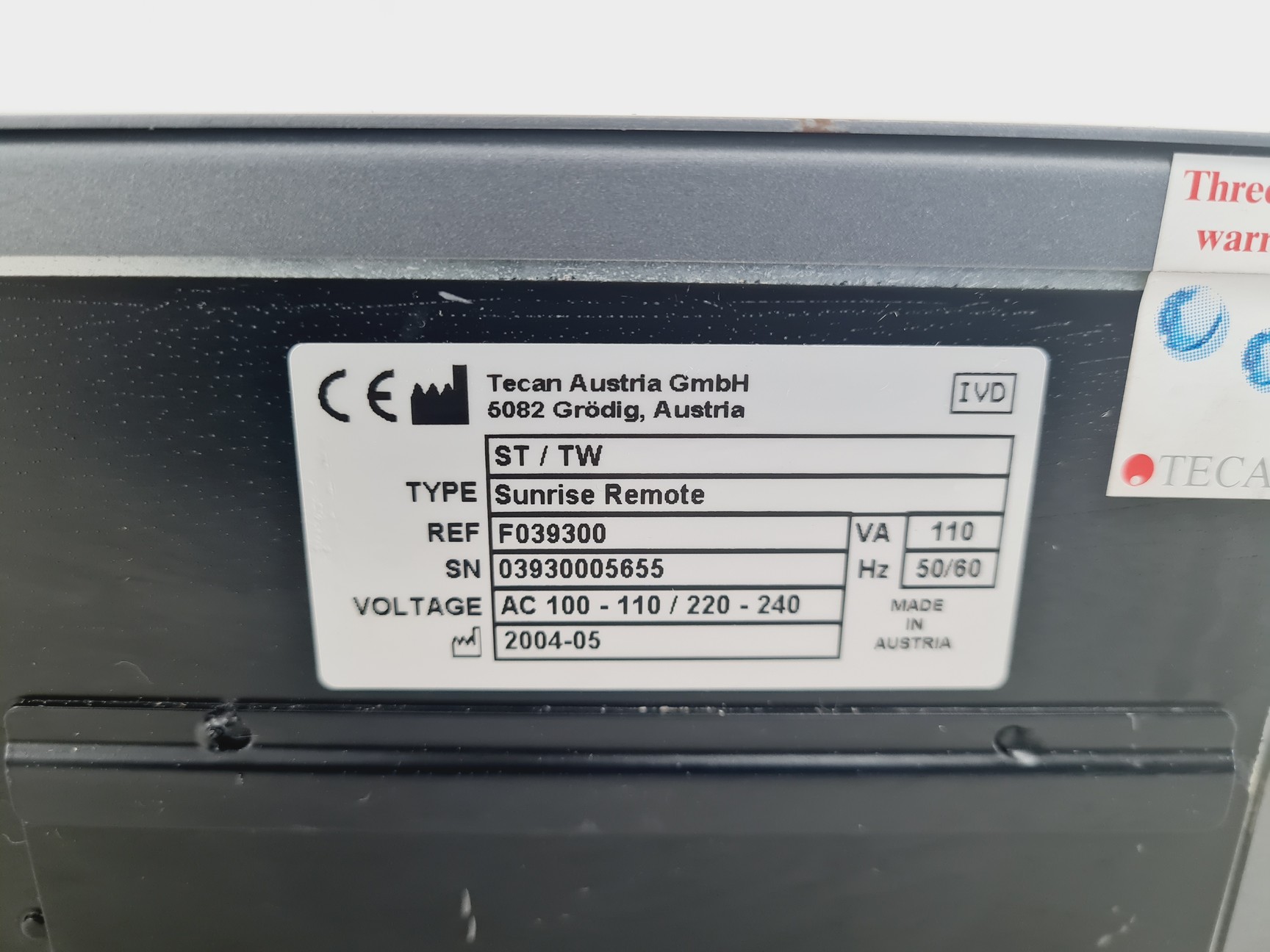 Image of Tecan Sunrise Remote ST / TW Microplate Reader Lab