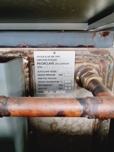 Thumbnail image of Priorclave PS/RSC/SH450 Front Loading Autoclave Lab