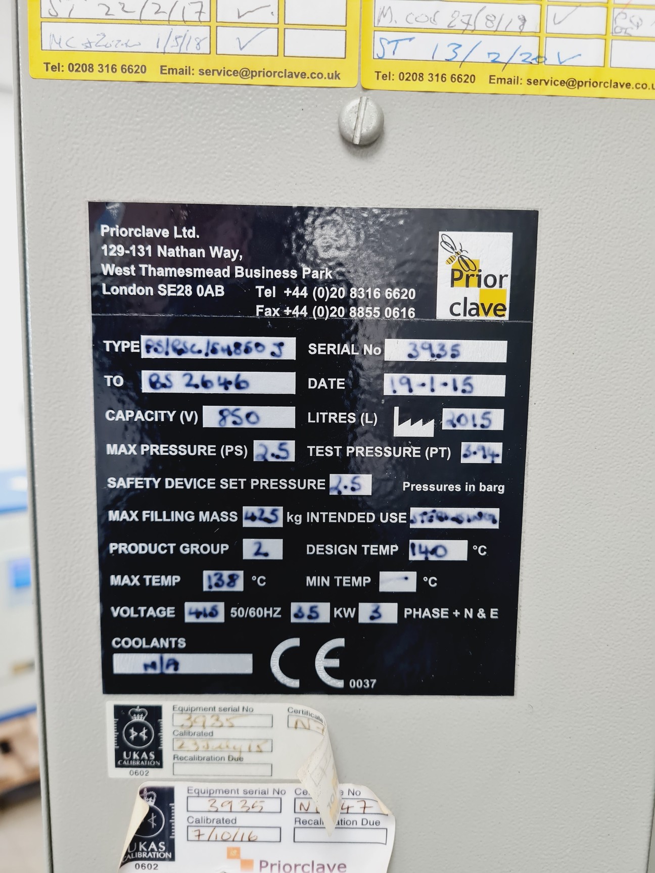 Image of Priorclave PS/RSC/SH850J Front Loading Autoclave With Loading Trolly