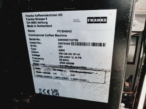 Thumbnail image of Franke A600 Bean To Cup Coffee Machine + Fridge