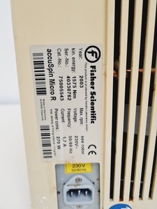 Thumbnail image of Fisher Scientific AccuSpin Micro R Centrifuge w/ 3328 Rotor - Spares/Repair Lab