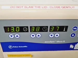 Thumbnail image of Fisher Scientific AccuSpin Micro R Centrifuge w/ 3328 Rotor - Spares/Repair Lab