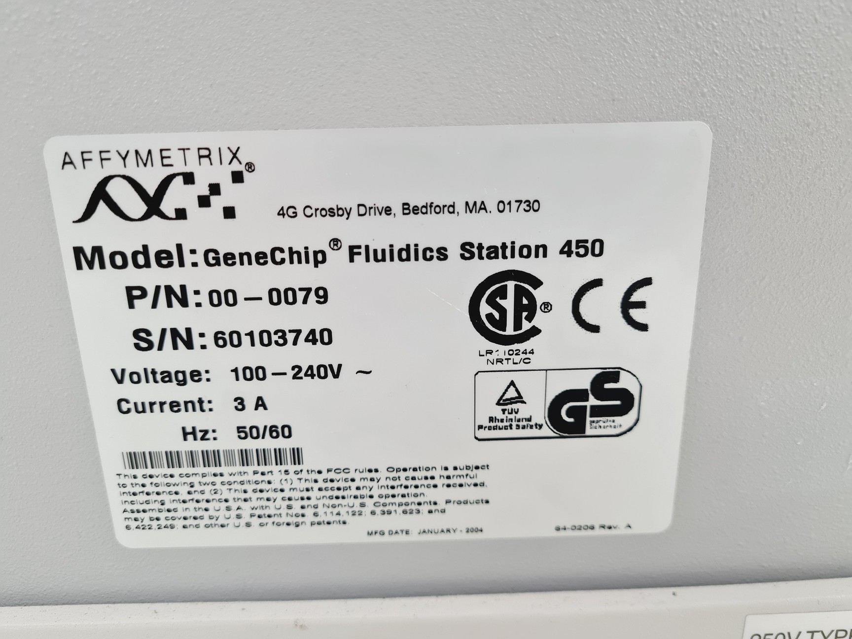 Image of Affymetrix GeneChip Scanner 3000 System with Affymetrix Fluidics Station 450 