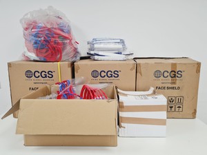 Image of Lot Of SheffSheild Medical Face Shields And Eye Protection Lab