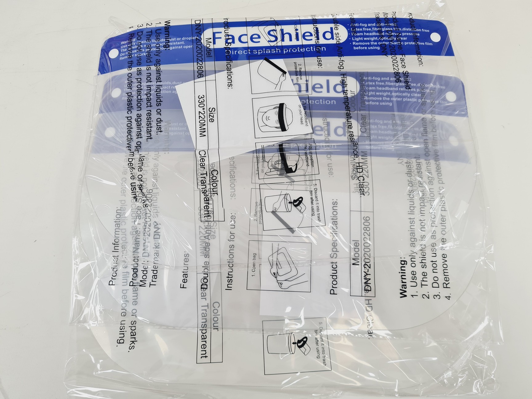 Image of Lot Of SheffSheild Medical Face Shields And Eye Protection Lab