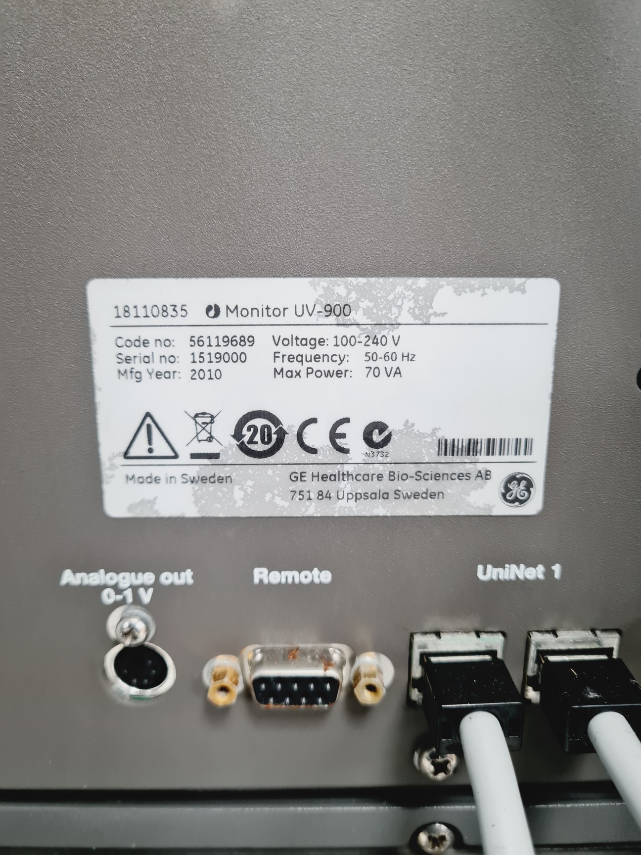 Image of GE AKTApurifier 100 Frac-950, PH/C900, P-900, UV-900 System Lab