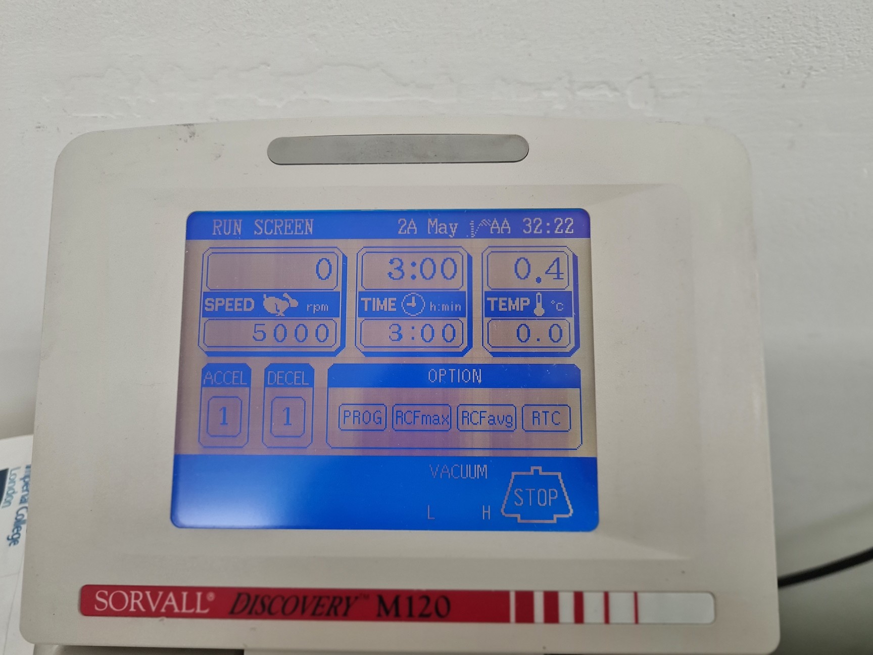 Image of Hitachi Sorvall Discovery M120 Refrigerated  S/R Broken Motor Mount Lab