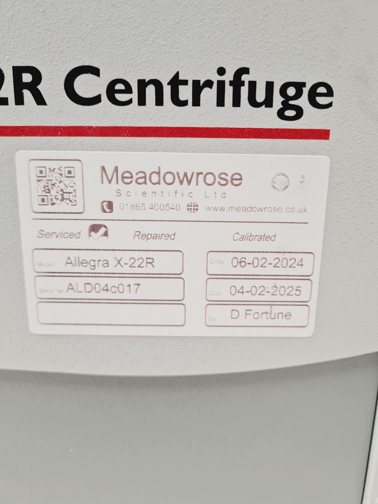 Image of Beckman Allegra X-22R  Benchtop Centrifuge Spares/Repair Lab