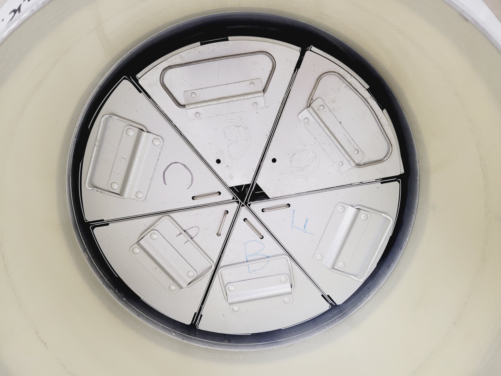 Image of Air Liquide Arpege 55 Liquid Nitrogen Dewar w/ Storage Racks Lab