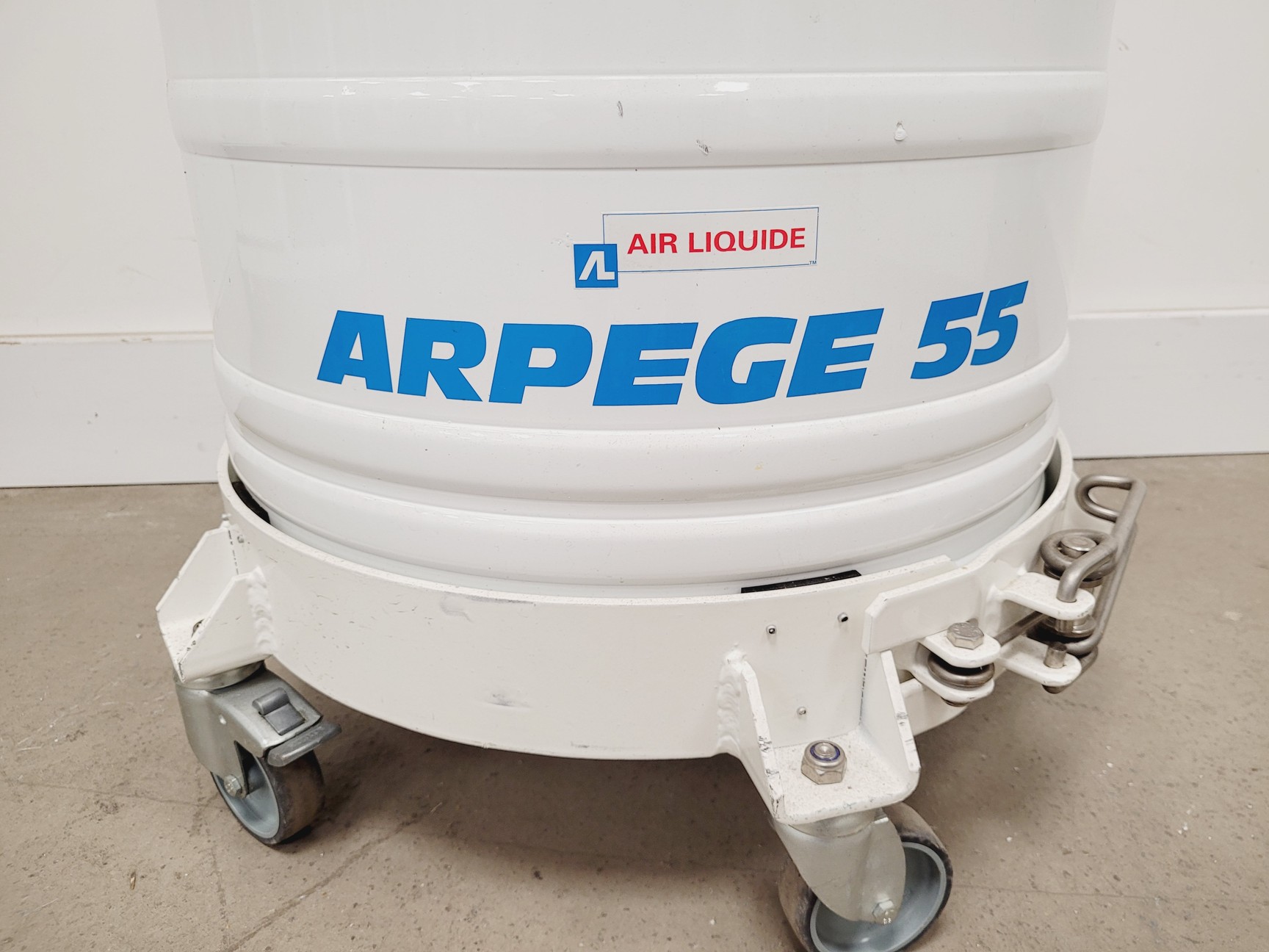 Image of Air Liquide Arpege 55 Liquid Nitrogen Dewar w/ Storage Racks Lab