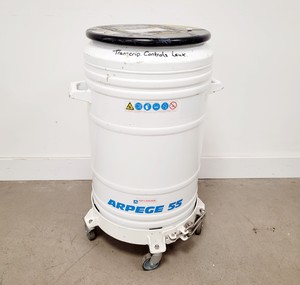 Thumbnail image of Air Liquide Arpege 55 Liquid Nitrogen Dewar w/ Storage Racks Lab