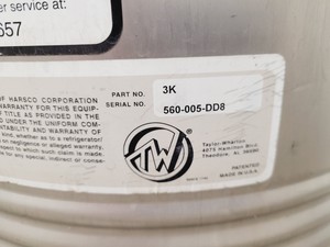 Thumbnail image of Taylor-Wharton K Series 3K Cryogenic Storage Dewar 