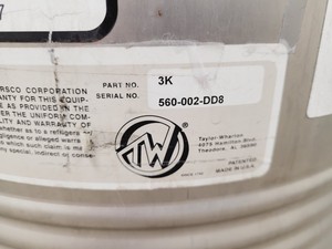 Thumbnail image of Taylor-Wharton - K Series 3K Cryogenic Storage Dewar