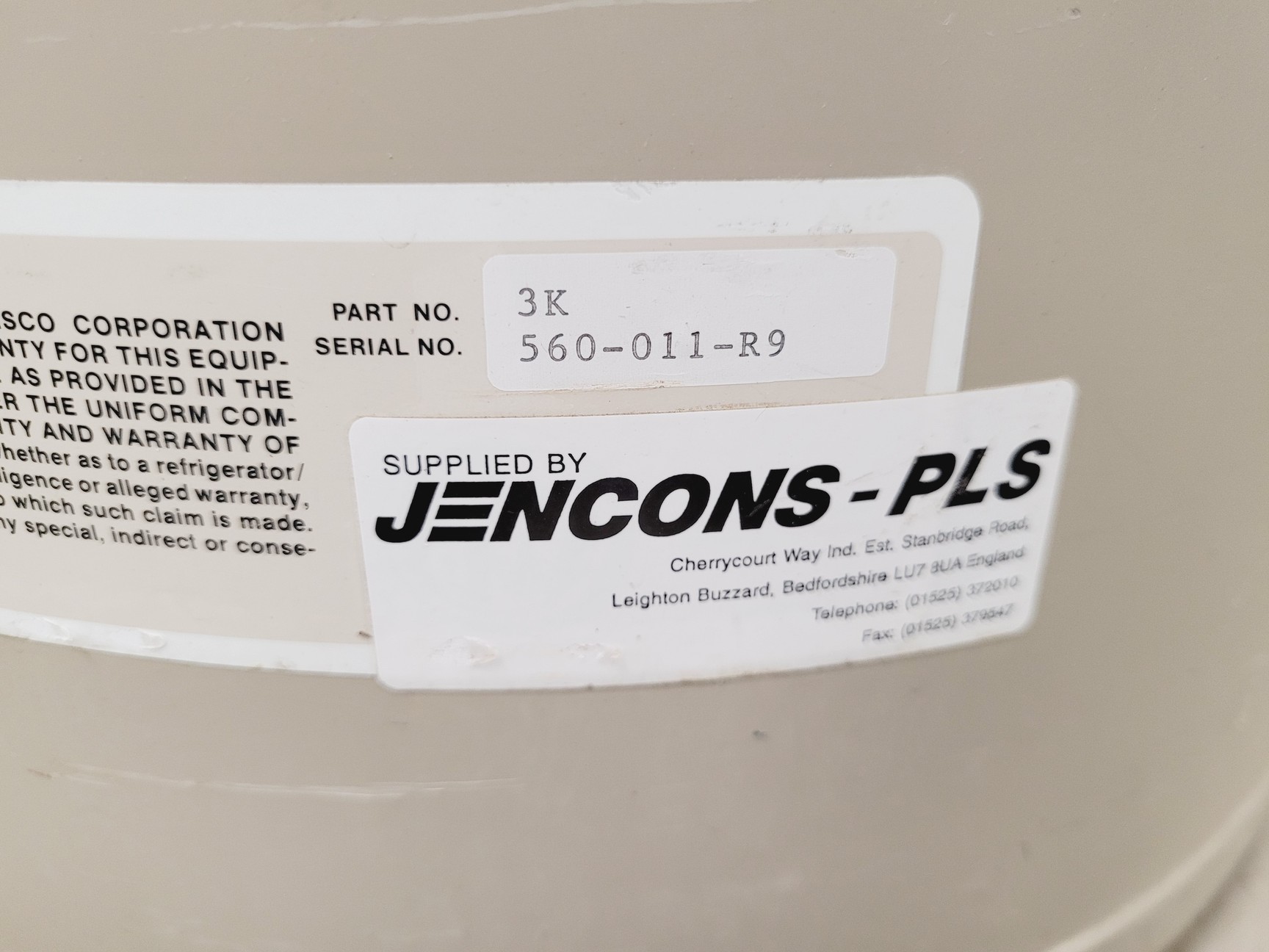 Image of Taylor-Wharton K Series 3K Cryogenic Storage Dewar Lab