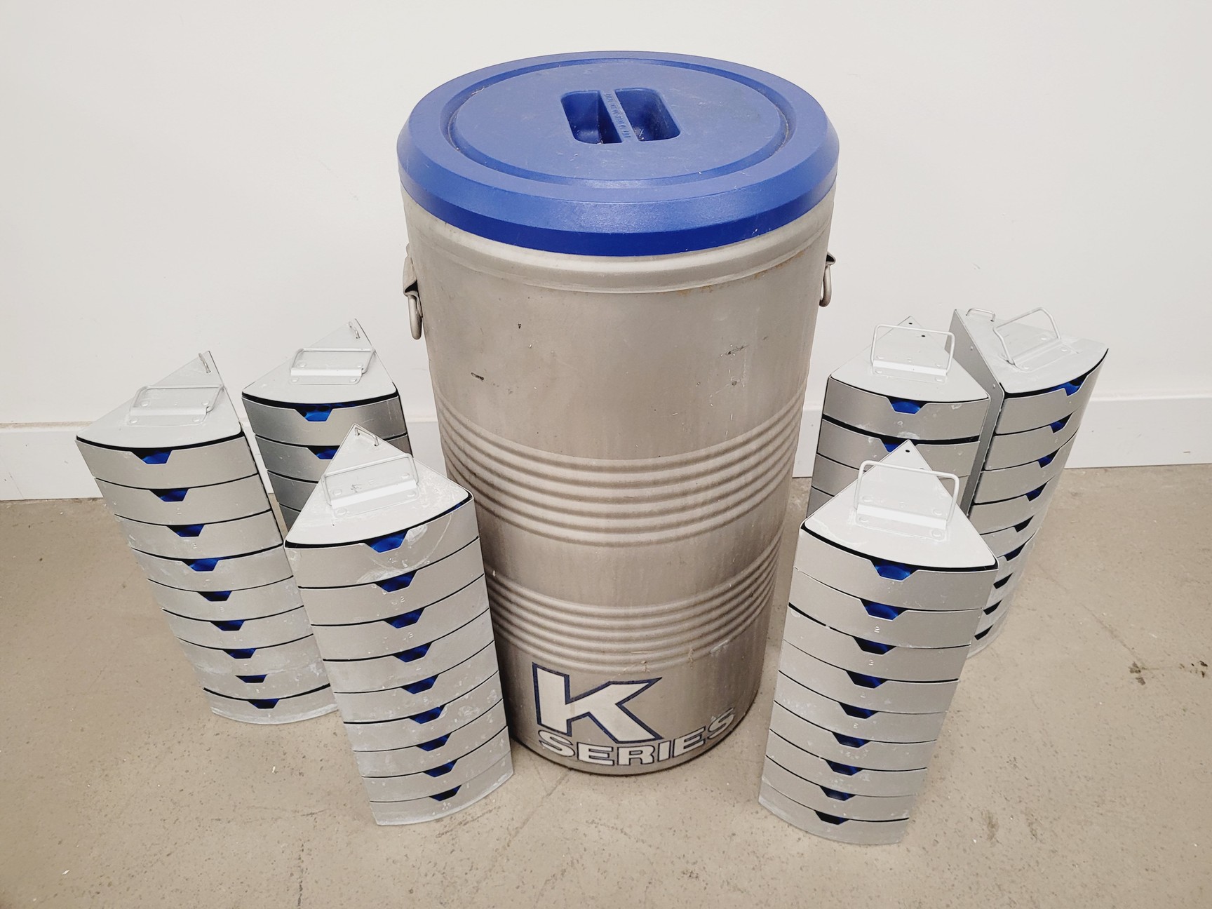 Image of Taylor-Wharton K Series - 3K Cryogenic Storage Dewar w/ 6 x Storage Racks
