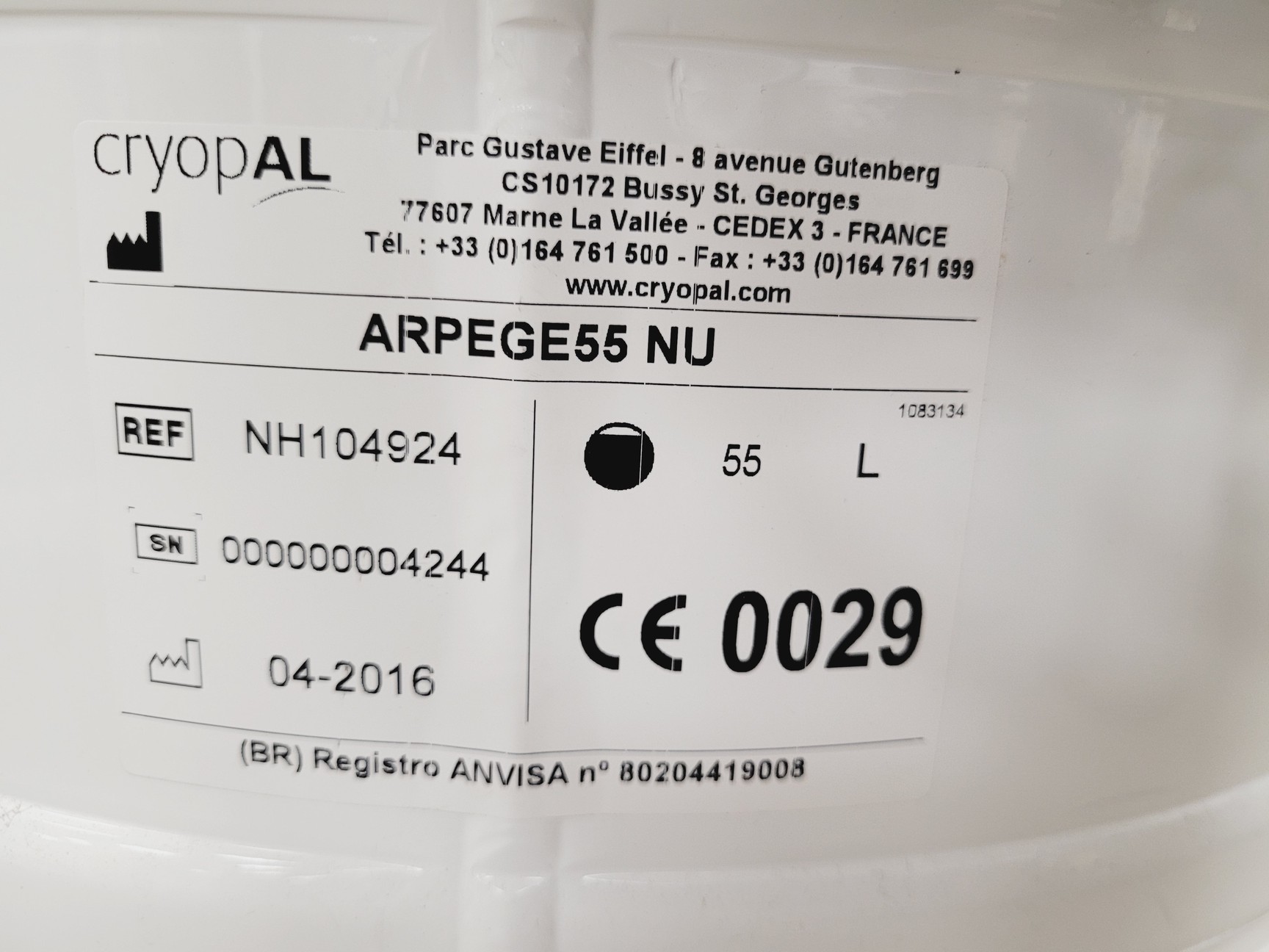 Image of Air Liquide Arpege 55 Liquid Nitrogen Dewar w/ Cryopal Monitor