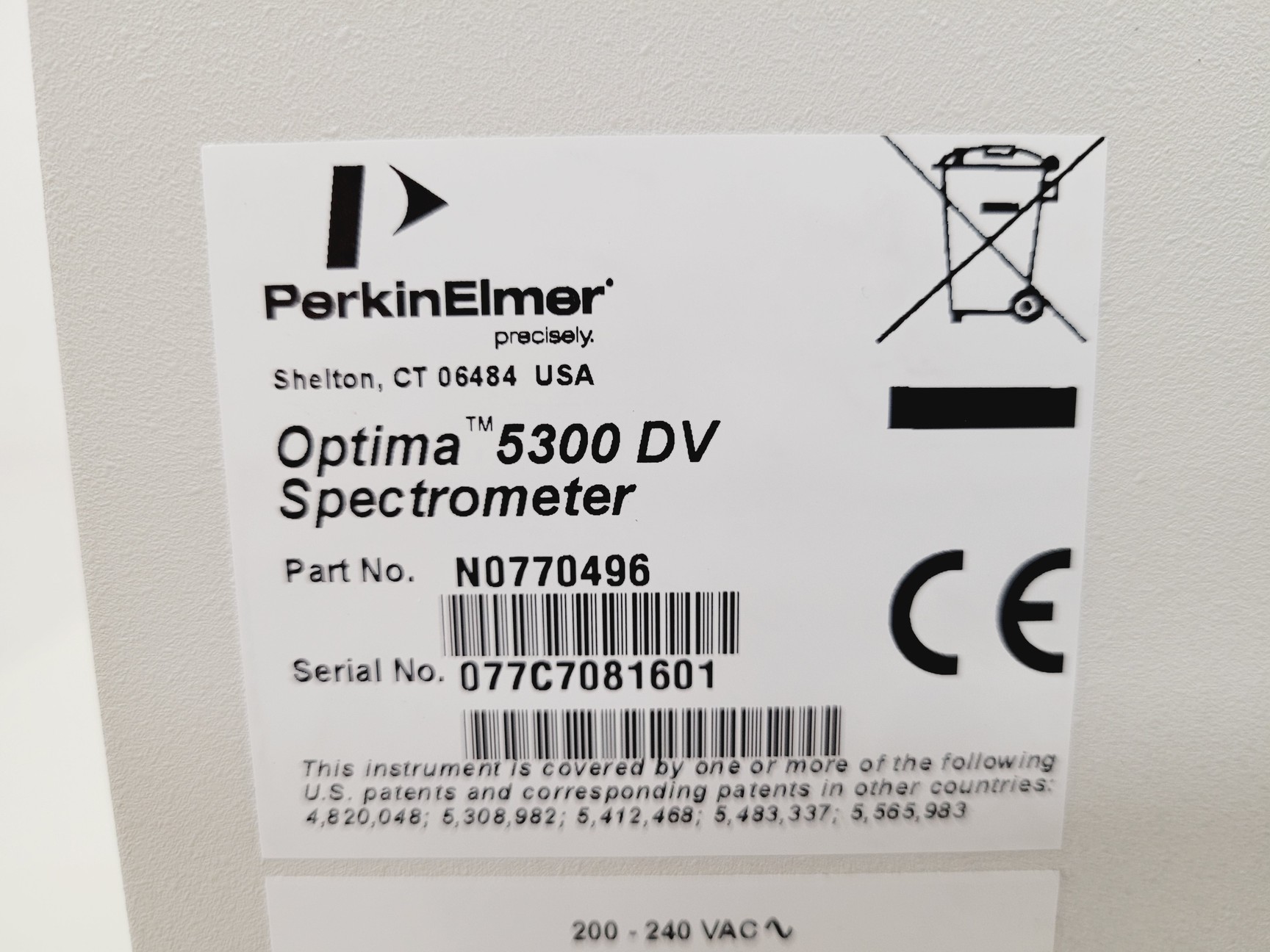Image of Perkin Elmer Optima 5300 DV Spectrometer ICP-OES w/ PC & Software Lab