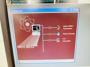 Thumbnail image of Perkin Elmer Optima 5300 DV Spectrometer ICP-OES w/ PC & Software Lab