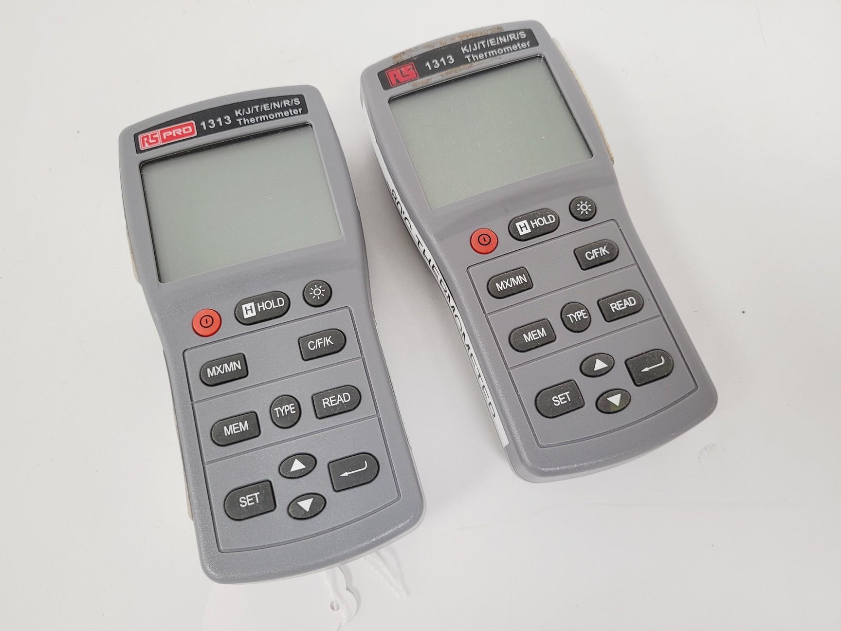 Image of 20 x Various K Type Thermometers RS 1319A, RS 1313, Fluke 51 II - Spares/Repair