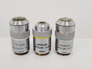 Thumbnail image of Leitz Laborlux S Microscope Type 020-505.030 w/ Camera Mount & 3 x Objectives 