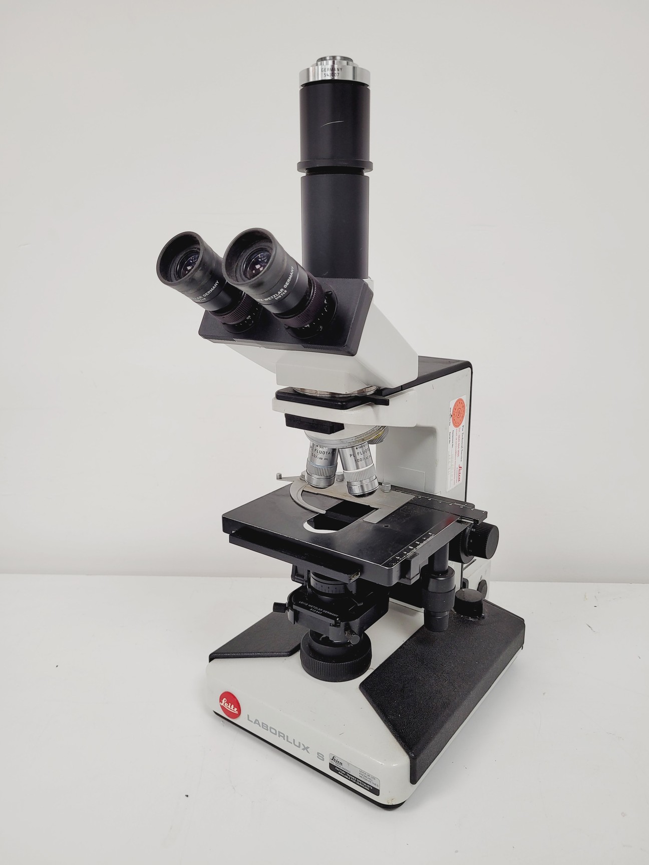 Image of Leitz Laborlux S Microscope Type 020-505.030 w/ Camera Mount & 3 x Objectives