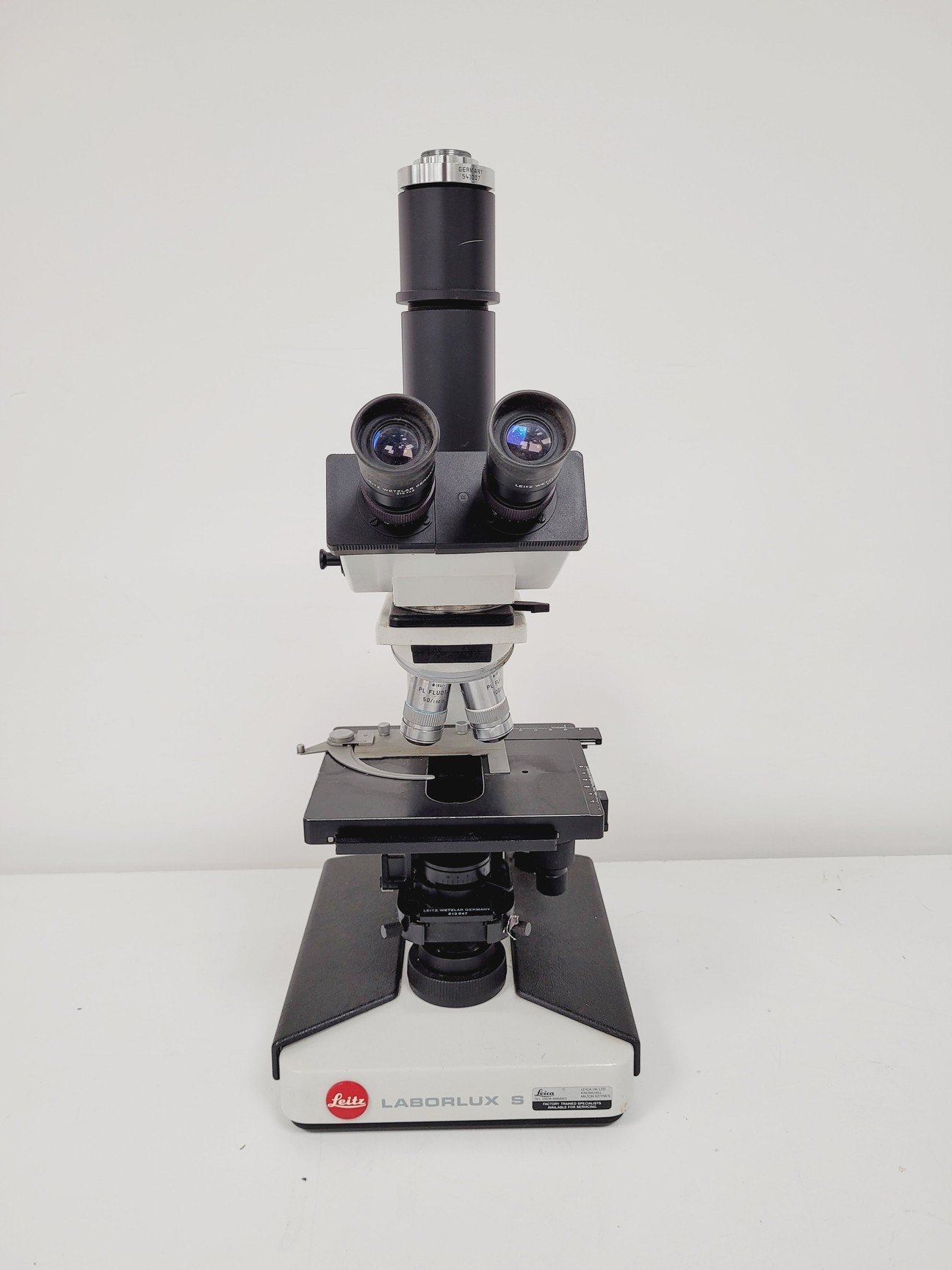 Image of Leitz Laborlux S Microscope Type 020-505.030 w/ Camera Mount & 3 x Objectives