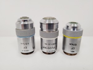Thumbnail image of Leitz Laborlux S Microscope Type 020-505.030 w/ 3 x Objectives 10/40/100x 