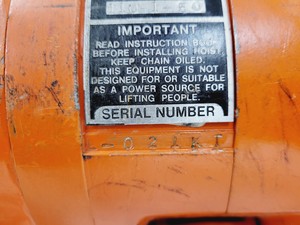 Thumbnail image of CM Lodestar RT Electric Chain Hoist 3 Ton Max 3000kg