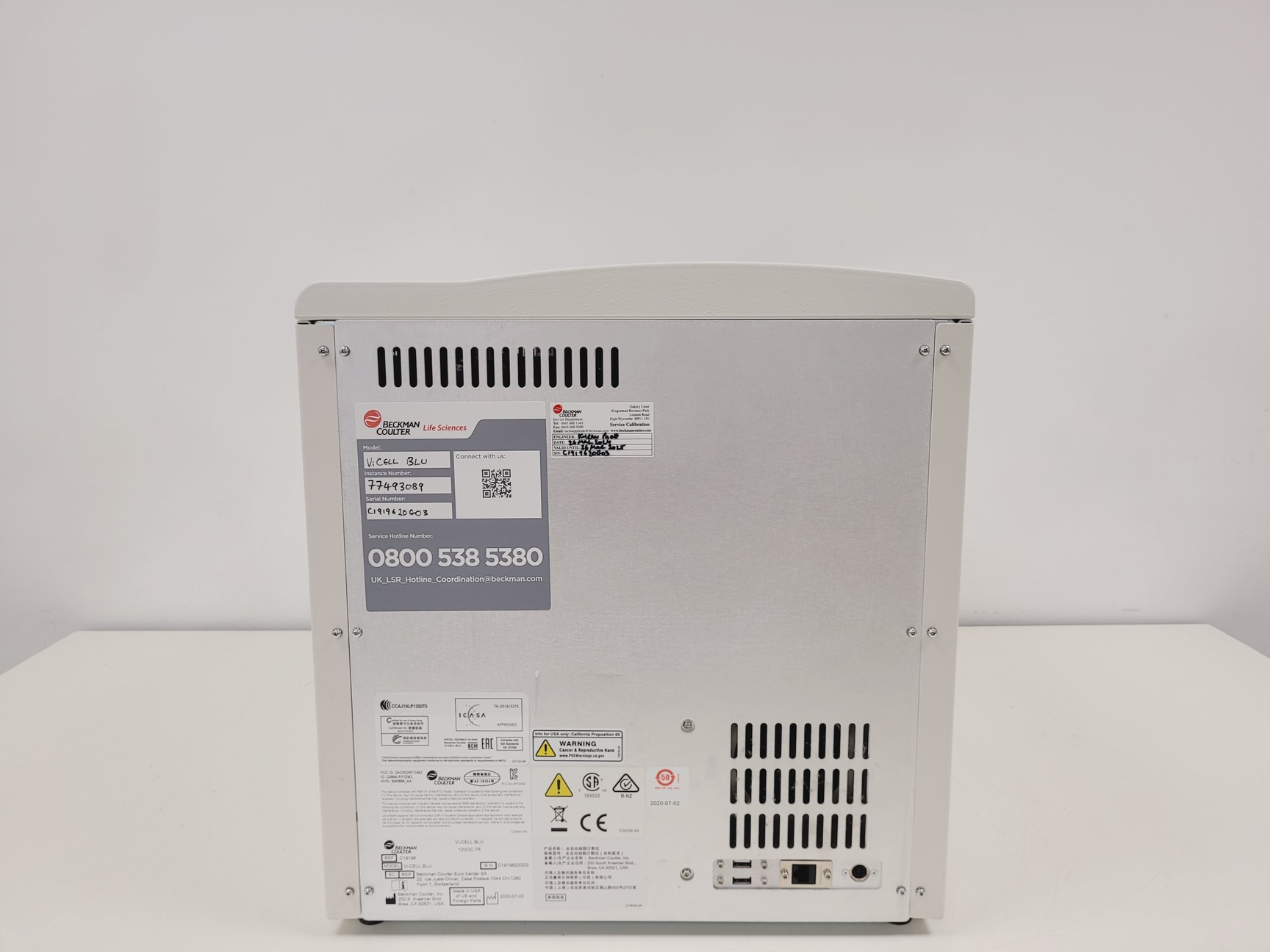 Image of Beckman Coulter Model Vi-CELL BLU Cell Viability Analyzer (2020)