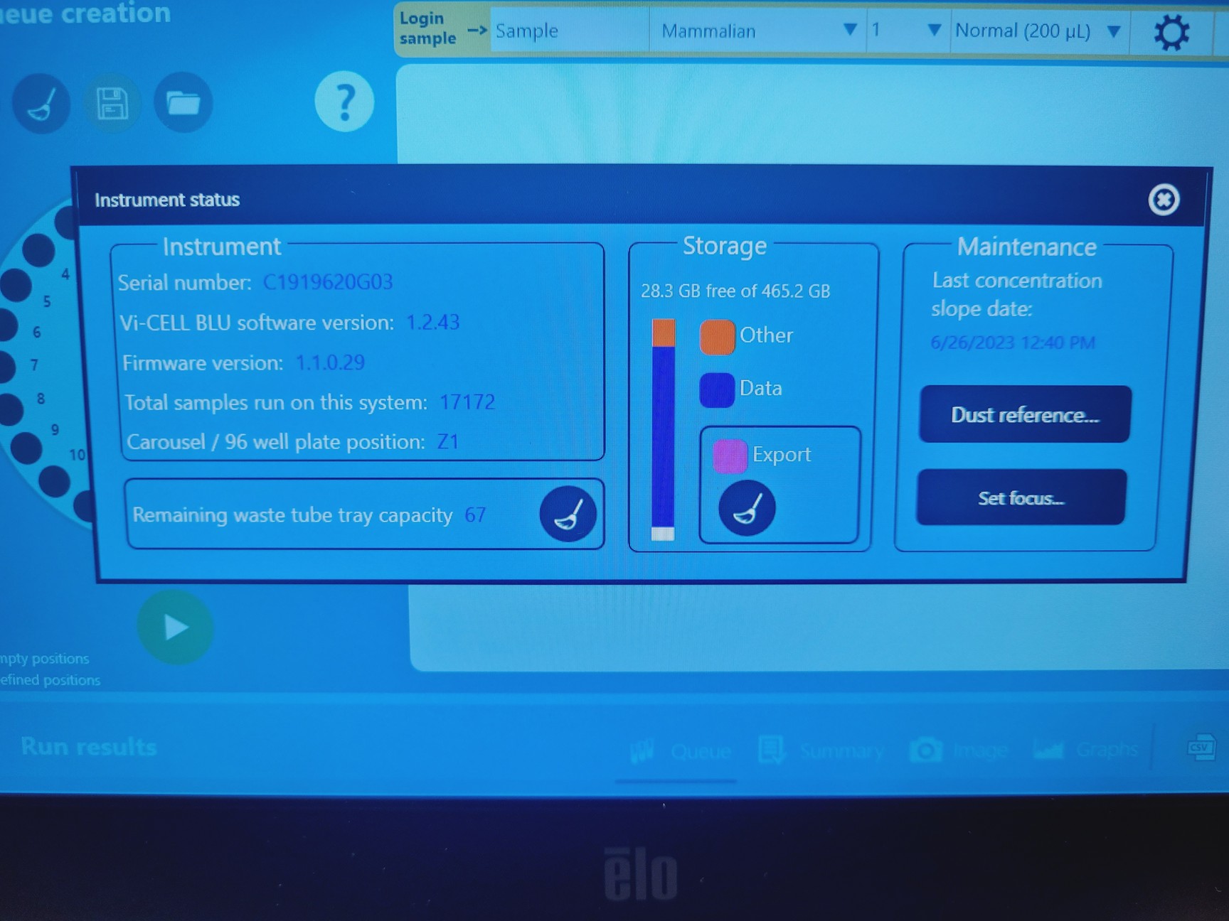Image of Beckman Coulter Model Vi-CELL BLU Cell Viability Analyzer (2020)