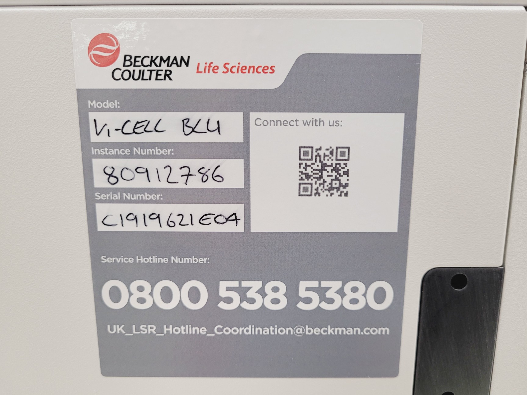 Image of Beckman Coulter Vi-CELL BLU Cell Viability Analyzer Lab (2021)