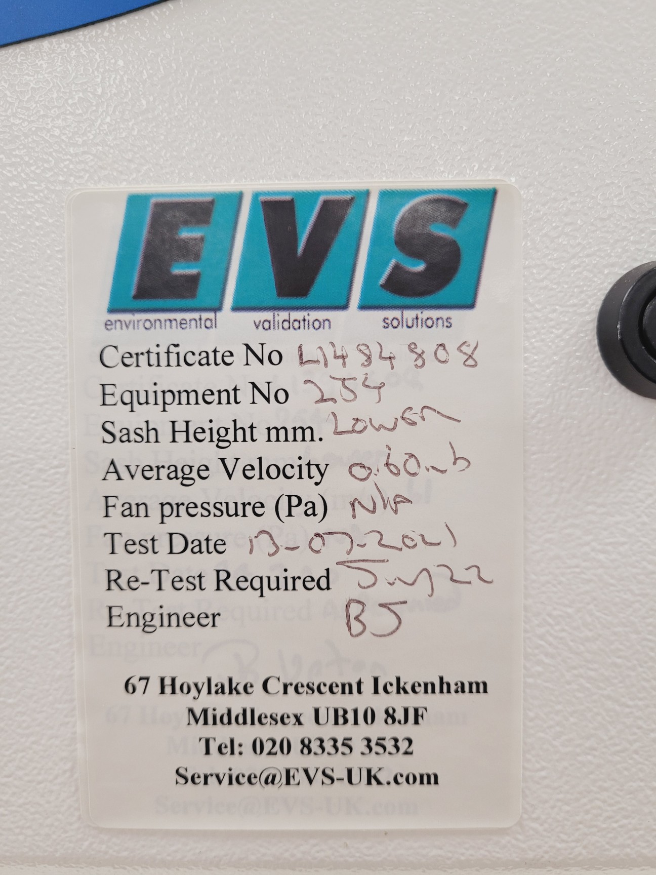 Image of ENVAIR Fume Cupboard eco Chem Coalsafe Elite 06 Lab