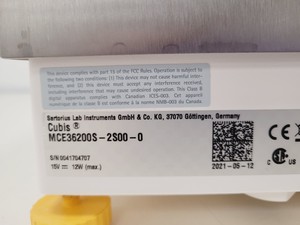 Thumbnail image of Sartorius Cubis MCE36200S-2S00-0 36.2kg Max Weight Balance