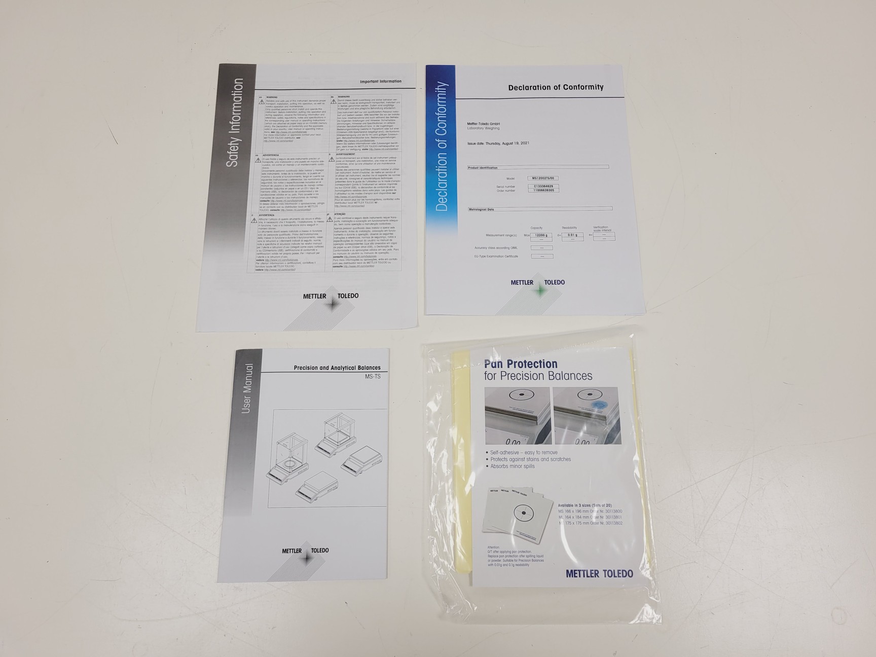 Image of Mettler Toledo MS12002TS/00 Precision Balance Lab