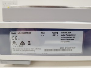 Thumbnail image of Mettler Toledo MS12002TS/00 Precision Balance Lab