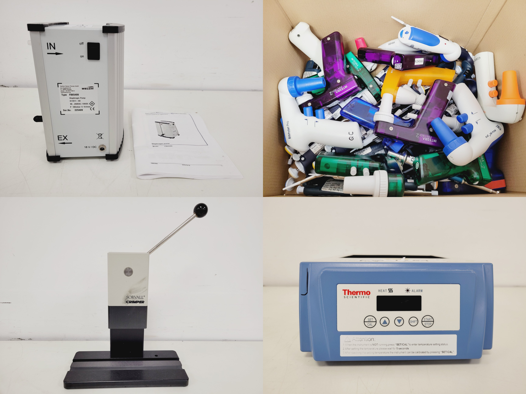 Image of Mixed Job Lot of Laboratory Equipment -  Eppendorf, Fisherbrand, Thermo, Gilson