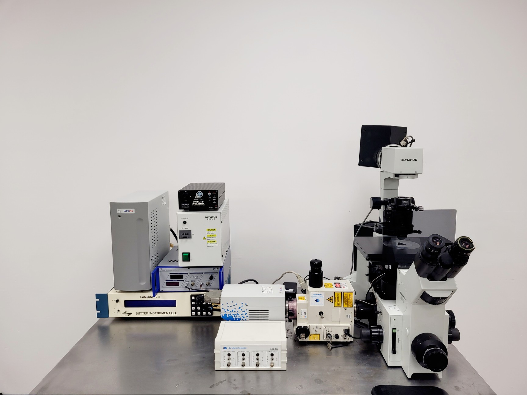 Image of Olympus IX-70 Inverted Confocal Microscope System with LSR UltraVIEW Scanner Lab
