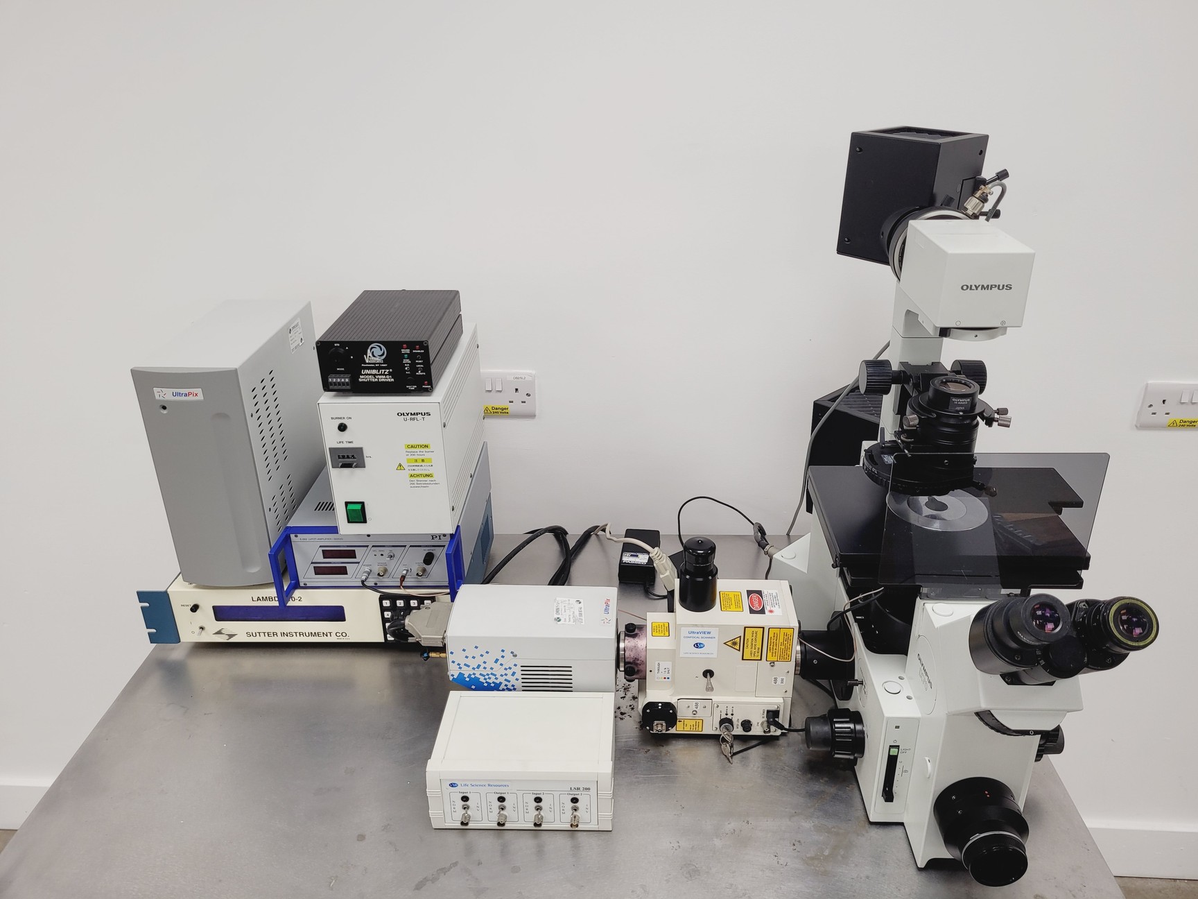 Image of Olympus IX-70 Inverted Confocal Microscope System with LSR UltraVIEW Scanner Lab