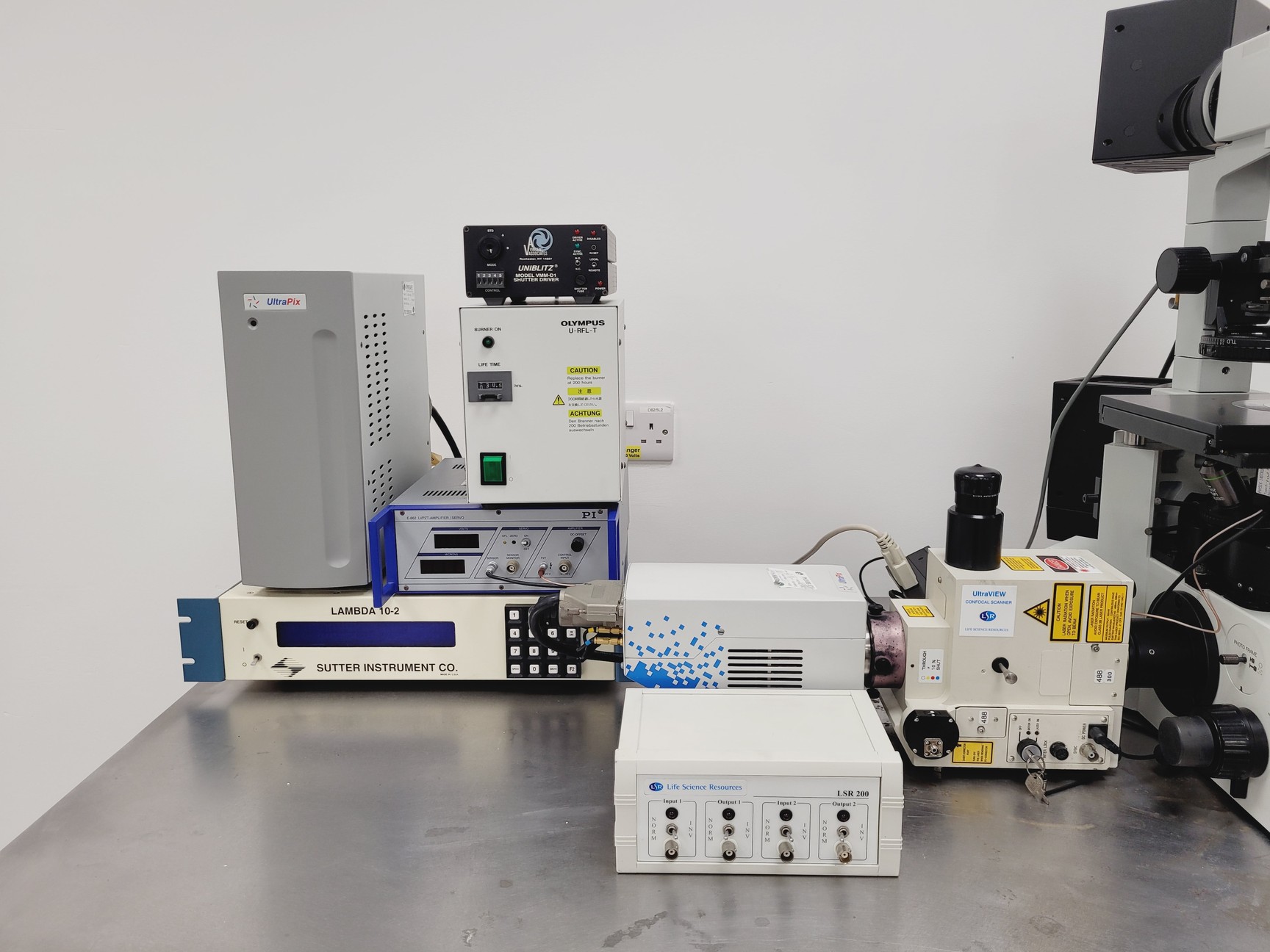 Image of Olympus IX-70 Inverted Confocal Microscope System with LSR UltraVIEW Scanner Lab