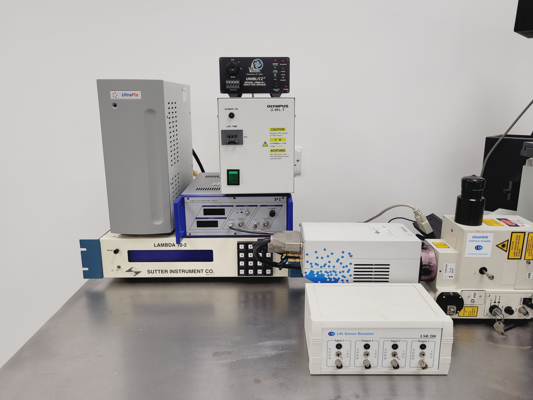 Image of Olympus IX-70 Inverted Confocal Microscope System with LSR UltraVIEW Scanner Lab