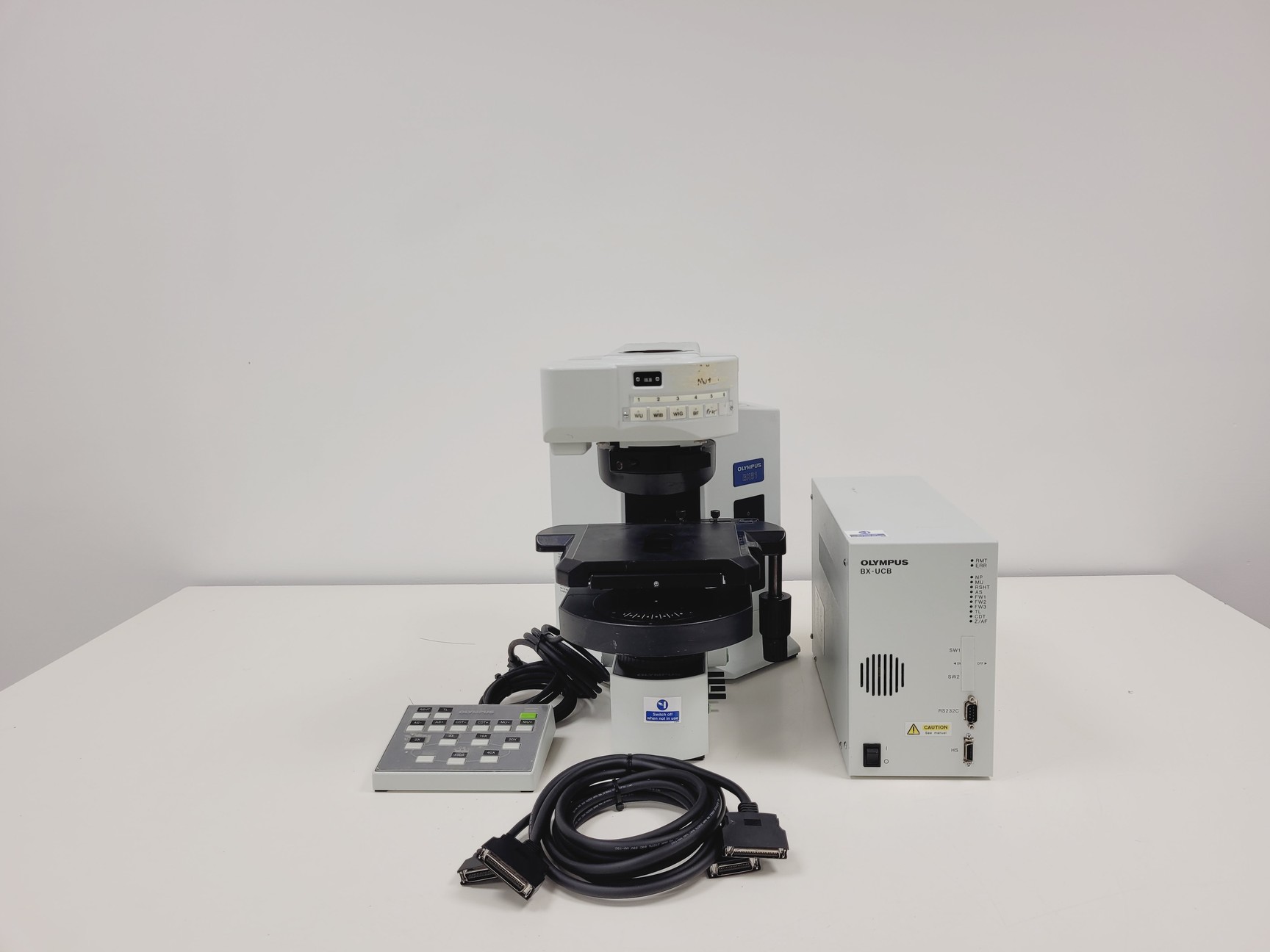 Image of Olympus BX61 BX61TRF Motorized Microscope w/ BX-RFAA, BX-UCB Spares/Repair