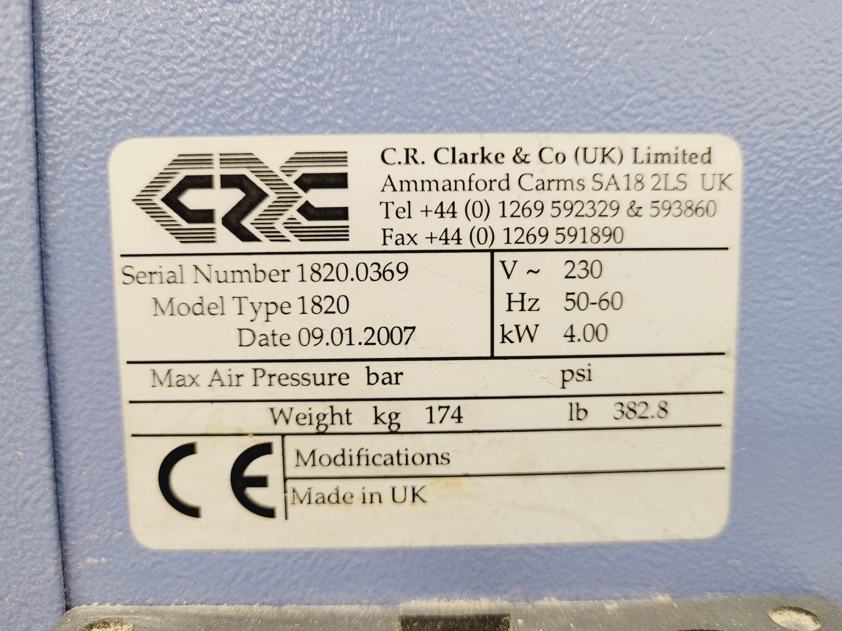 Image of CR Clarke 1820 Vacuum Former Machine 230v 