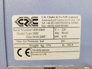Thumbnail image of CR Clarke 1820 Vacuum Former Machine 230v 