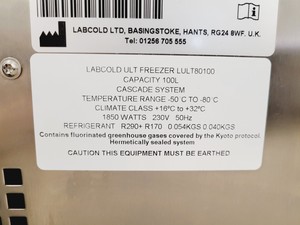 Thumbnail image of Labcold Ultra-Low Temperature -80 Freezer LULT80100 - Spares/Repair 