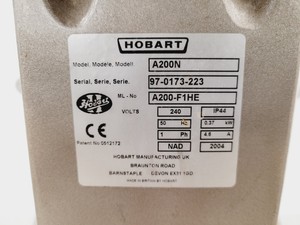 Thumbnail image of Hobart A200N 20 Litre Standing Floor Model Mixer