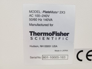 Thumbnail image of Thermo Scientific Matrix PlateMate 2X3 System w/ PC & Software Lab