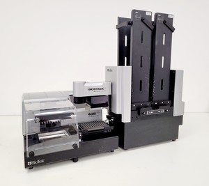 Thumbnail image of BioTek 405 TS Microplate Washer w/ Biostack 3 Microplate Stacker & Vacuum Pump 2