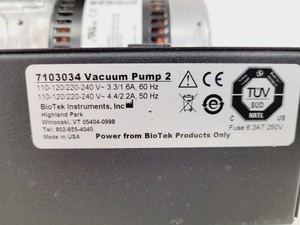 Thumbnail image of BioTek 405 TS Microplate Washer w/ Biostack 3 Microplate Stacker & Vacuum Pump 2