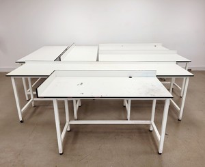 Thumbnail image of 6 x White Trespa Tables Laboratory Benching