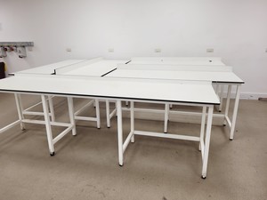 Thumbnail image of 6 x White Trespa Tables Laboratory Benching